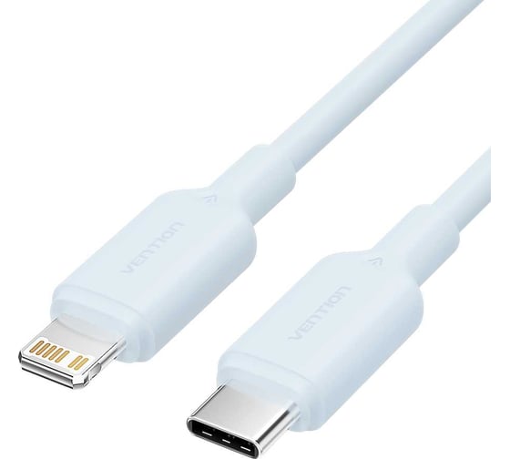 Изображение товара Кабель VENTION USB 2.0 CM/Lightning 8M для iPad/iPhone 3A - 1м. Голубой LAKSF