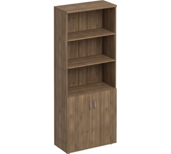 Изображение товара Шкаф для документов Юнитекс Комфорт полузакрытый 80_38_200, дуб шамони темный К.371_ШТ