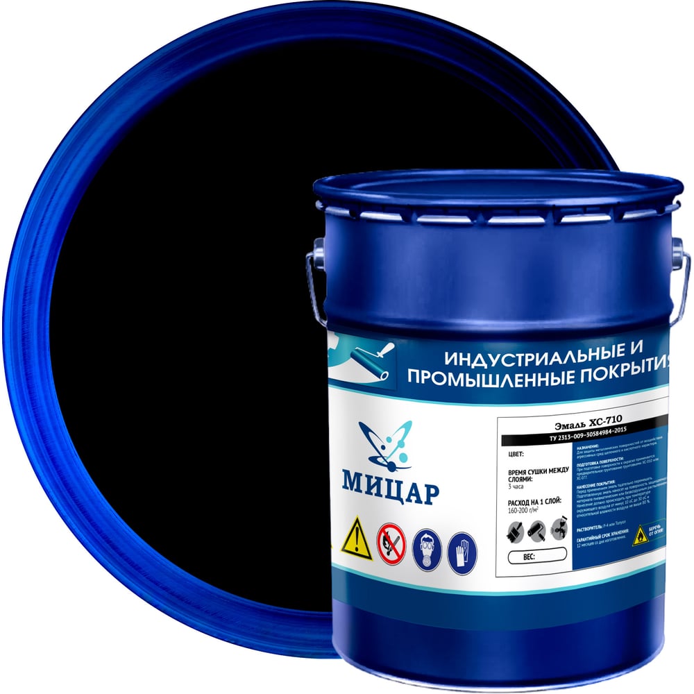 Изображение товара Эмаль Мицар ХС-710 5 кг черный УТ000014026