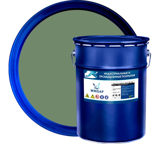 Изображение товара Эмаль Мицар ХВ-785 20 кг хаки УТ000013503