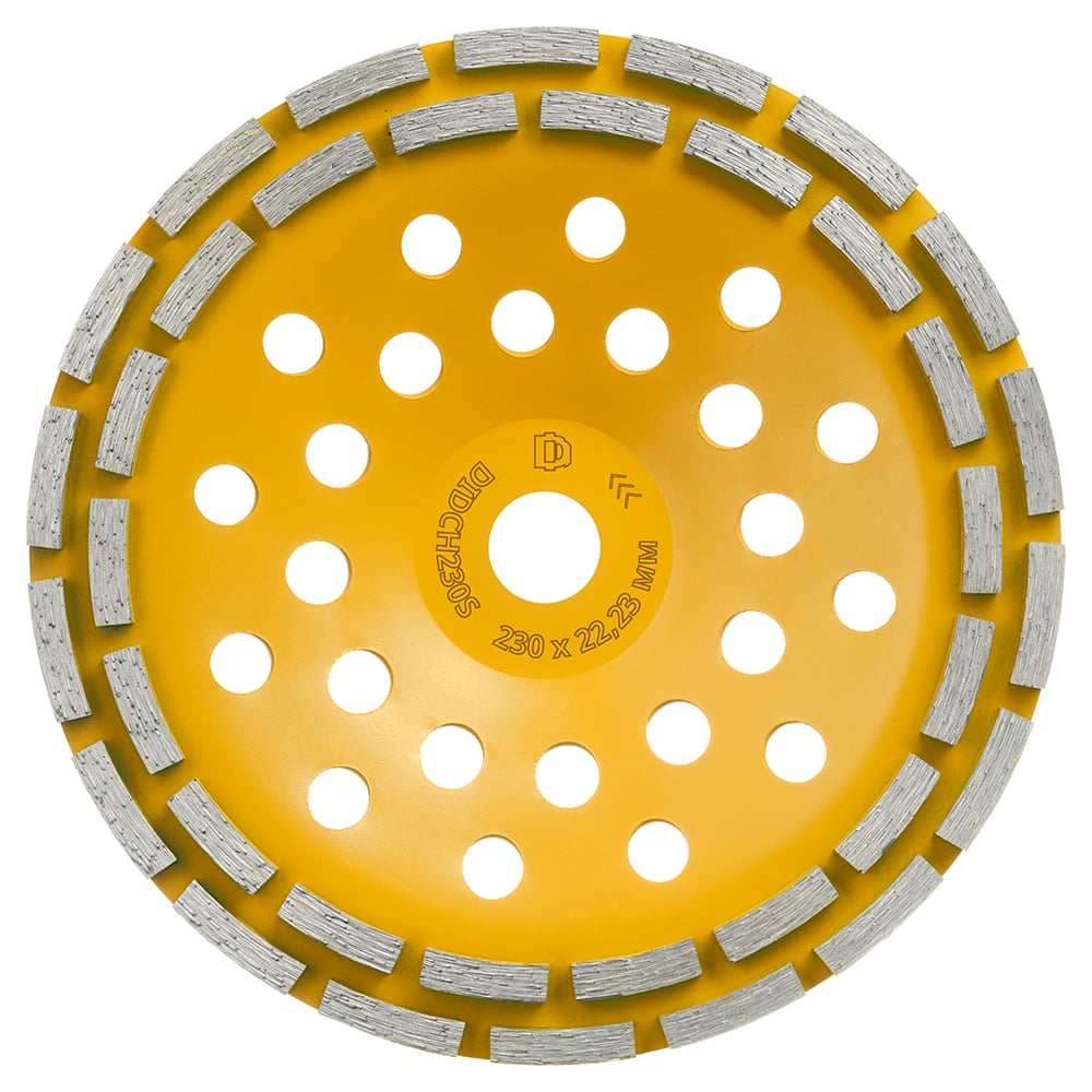 Изображение товара Чашка алмазная сегментная двухрядная 230 мм Diamond Industrial DIDCH230S