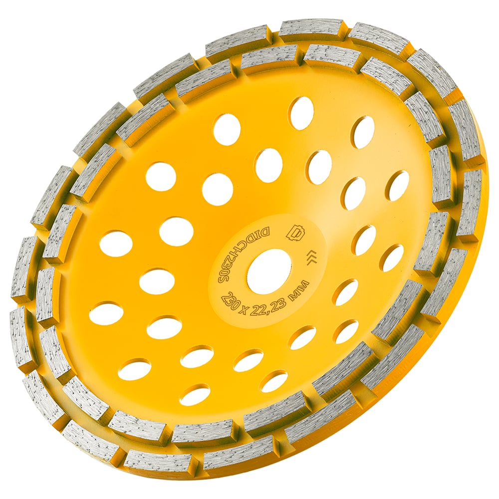 Изображение товара Чашка алмазная сегментная двухрядная 230 мм для бетона Diamond Industrial DIDCH230S Изображение товара Чашка алмазная сегментная двухрядная 230 мм для бетона Diamond Industrial DIDCH230S