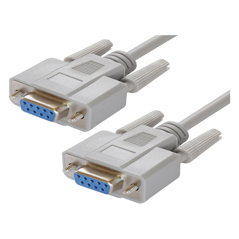 фото Кабель 0-модемный gcr 5.0m com db9-db9 9f-9f серый 30 awg vivdbi901-5m