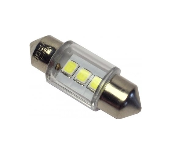 Изображение товара Светодиод Nord-Yada T11x31-S8.5 (3SMD size 2835) 12V в колбе белый 0.18W 18lm SV8.5 TM (2 шт в 1 упаковке) 904241