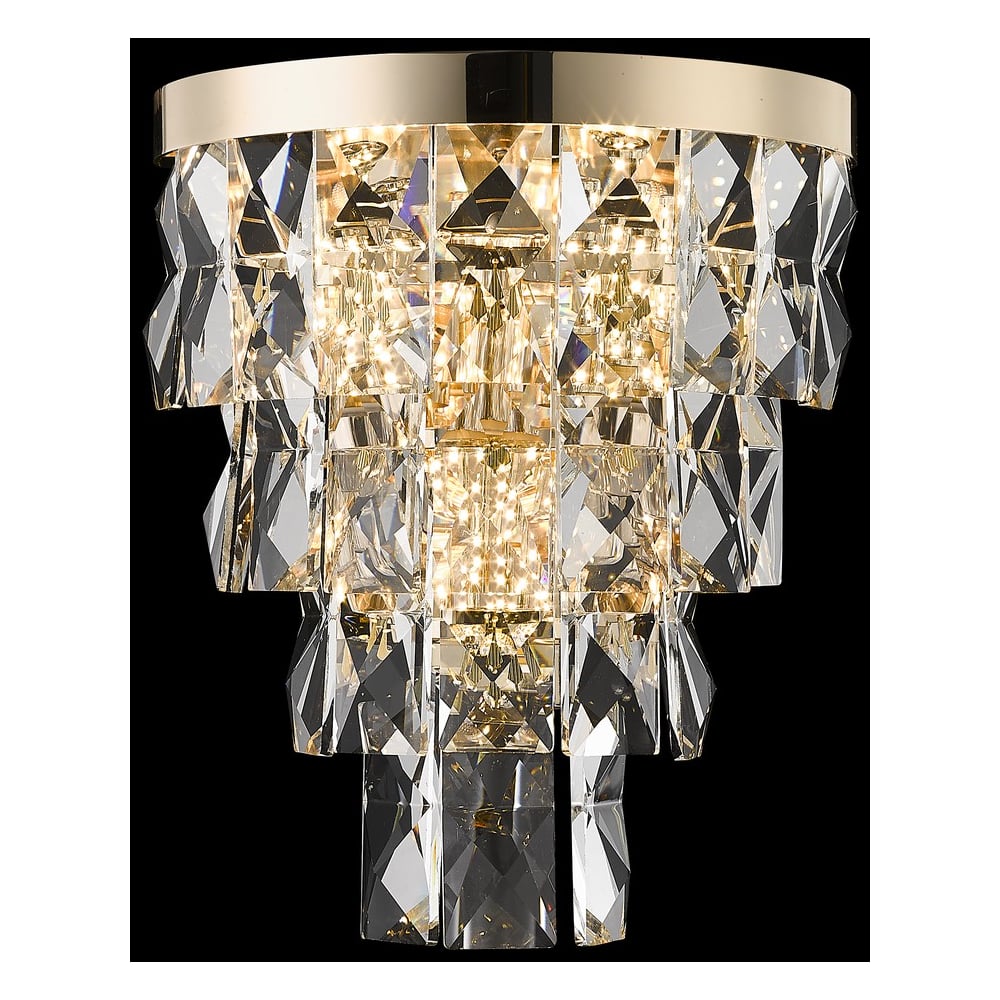 Изображение товара Настенный светильник Wertmark CASSIA WE102.03.301 золотой с хрусталем 3 лампы