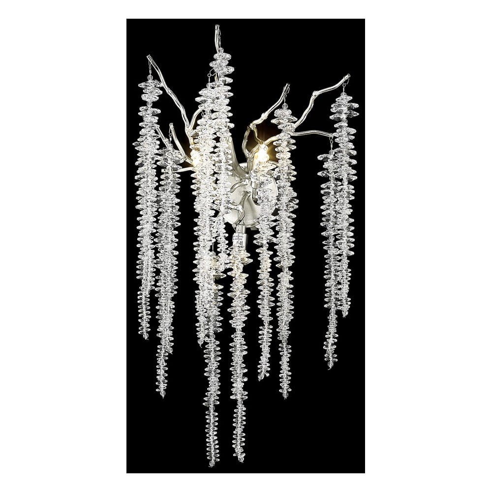 Изображение товара Настенный светильник Wertmark DACIANA с хрусталем, 3 лампы, никель