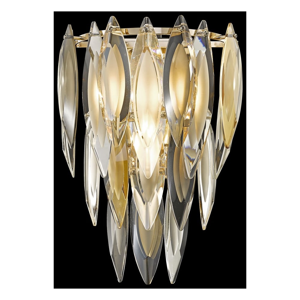 Изображение товара Настенный светильник Wertmark ORLANDA WE144.03.301 с хрусталем золото 3 лампы