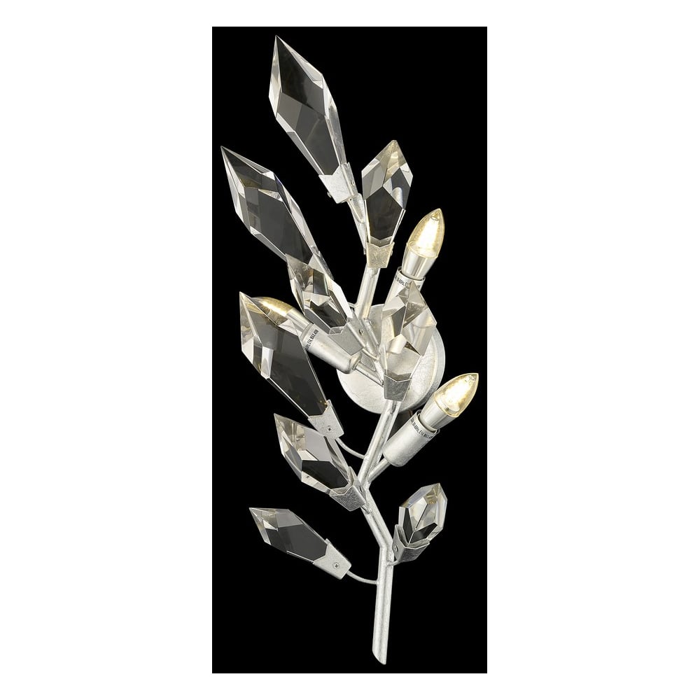 Изображение товара Настенный светильник Wertmark CASANDRA с хрусталем 3 лампы серебристый дизайн