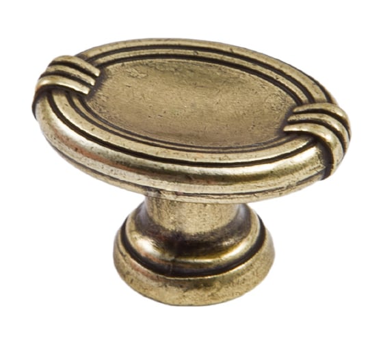 Изображение товара Ручка мебельная AKS DGG32 кнопка металлическая, старое золото 22726