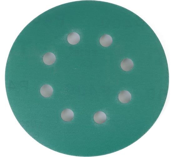 Изображение товара Абразивный круг GREEN Film 125 мм, P500, 8 отверстий, на липучке, 10 шт TILFLEX TL40-500/10