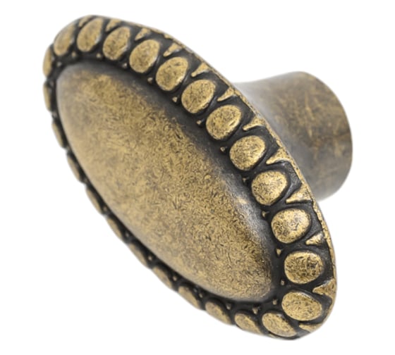 Изображение товара Ручка мебельная AKS WP11-48 кнопка металлическая, старое золото 23533