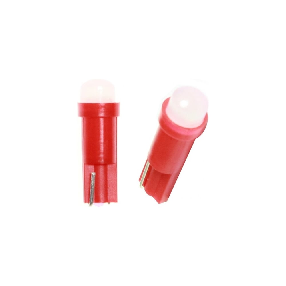 Изображение товара Светодиод Nord-Yada T5-01 (1LED) 12V W1.2W Base:W2.0-4.6d красный 0.24W 1 lm COB (2 шт в 1 упаковке) 904709