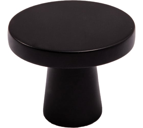 Изображение товара Ручка мебельная AKS SOLO кнопка металлическая, черный матовый 62307