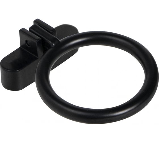 Изображение товара Ручка мебельная AKS RING кнопка металлическая, черный матовый 74063