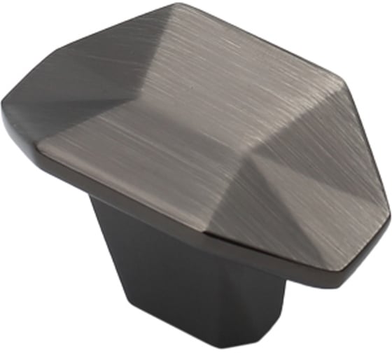 Изображение товара Ручка мебельная AKS PRIZMA кнопка металлическая, брашированный темный никель 61273