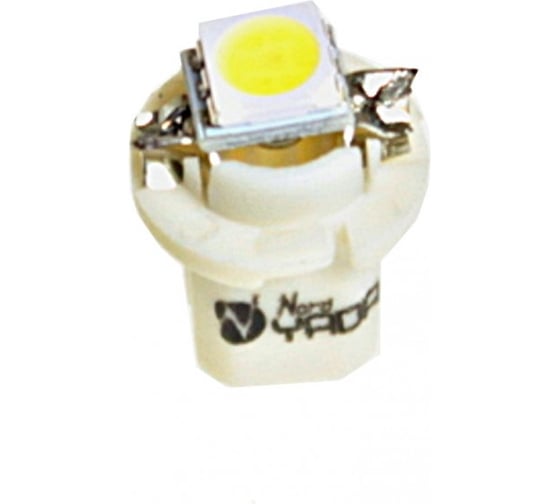 Изображение товара Светодиод Nord-Yada T5 B8,5d-02 (1SMD) 12V W1.2W Base:B8.5d 0.1W 5l белый (2 шт в 1 упаковке) 902403
