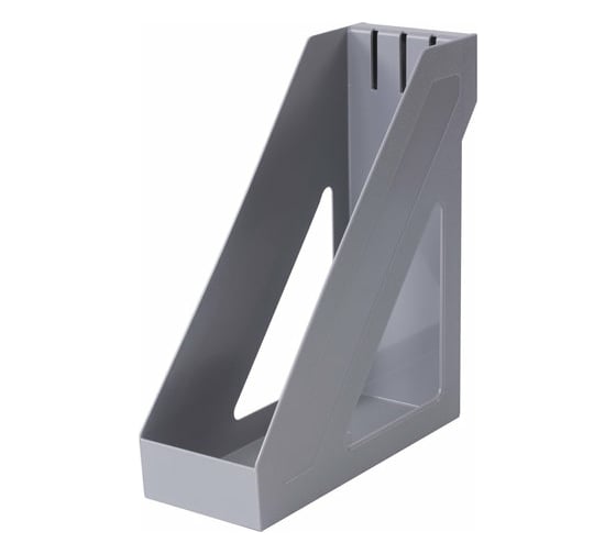 Изображение товара Вертикальный лоток для бумаг BRAUBERG Basic 265х100х285 мм, серый 237010