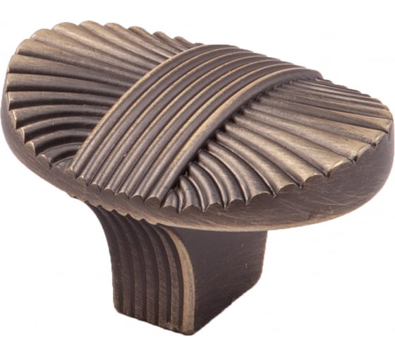 Изображение товара Ручка мебельная AKS MAGIA кнопка металлическая, матовая античная латунь 71324