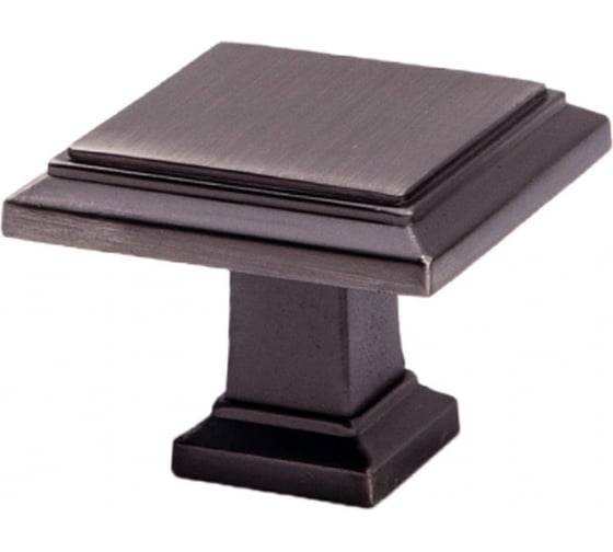 Изображение товара Ручка мебельная AKS IONIKA кнопка металлическая, шлифованный титан 56915