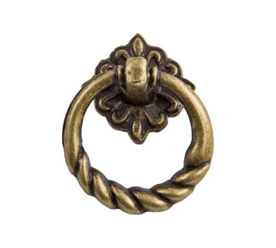 Изображение товара Ручка мебельная AKS K130-G4 кнопка металлическая, старое золото 21504