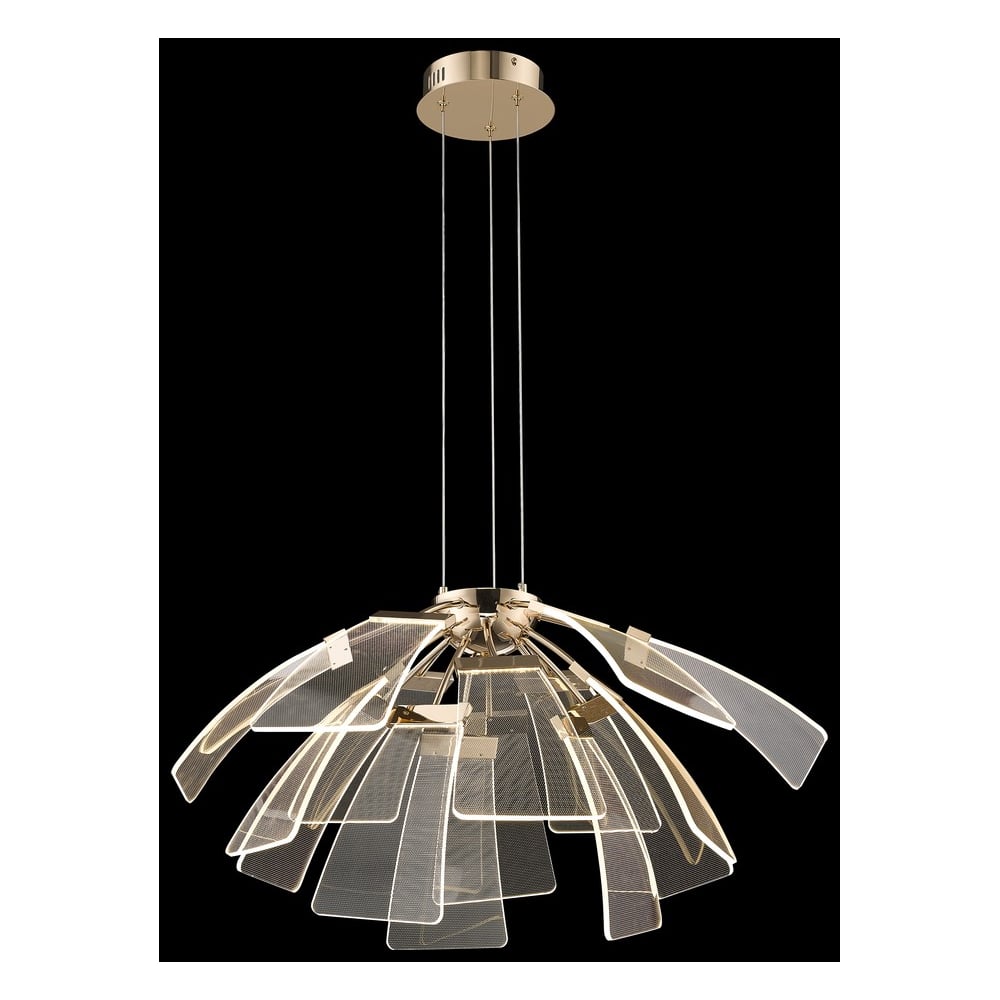 Изображение товара Подвесной светодиодный светильник Wertmark HALLA WE455.15.303 стиль модерн золото