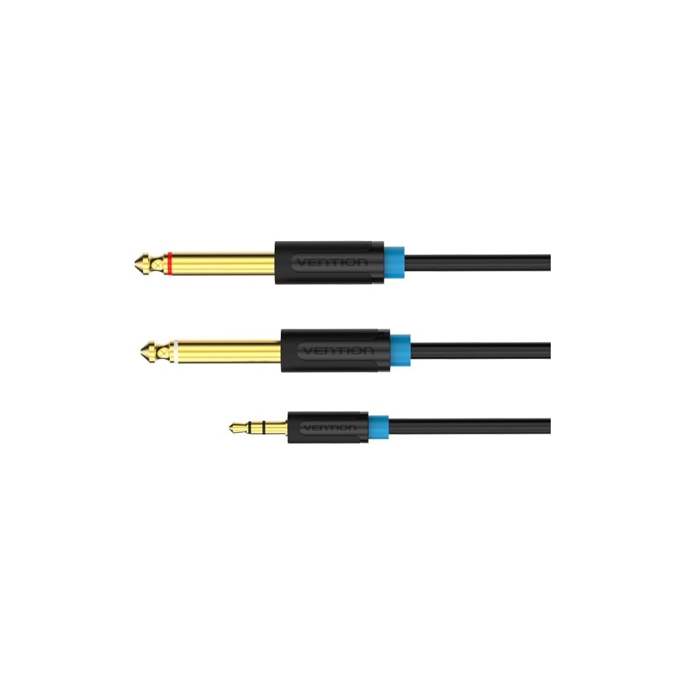 Изображение товара Кабель аудио VENTION Jack 3,5 mm M/2Jack 6,5 mm M - 1 м BACBF
