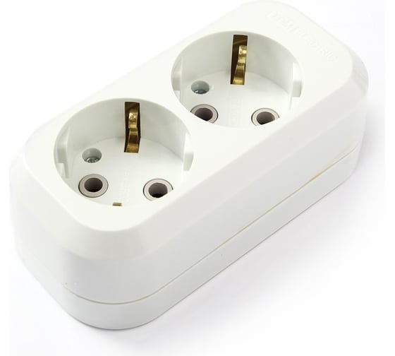 Изображение товара Колодка для удлинителя Very 2 розетки, 16А, с/з, (шт.) 89-0-102