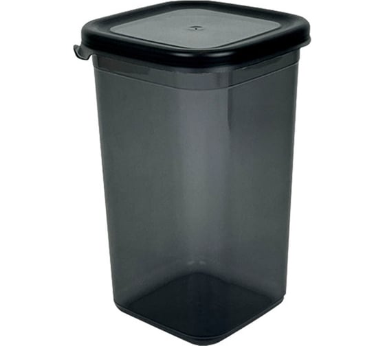 Изображение товара Емкость для сыпучих продуктов Мультипласт Групп 1,4л серый MPG9901