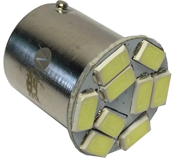 Изображение товара Светодиод Nord-Yada G18.5 9SMD (size 5630) 12V R10W BA15s белый 0.6 W 85 lm (2 шт в 1 упаковке) 908458