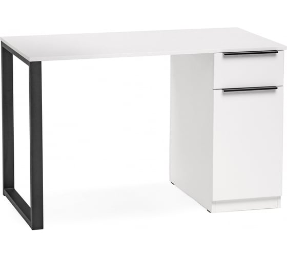 Изображение товара Письменный стол Woodville Бэтти Лофт 116x60x75 см, белый/черный матовый 564718