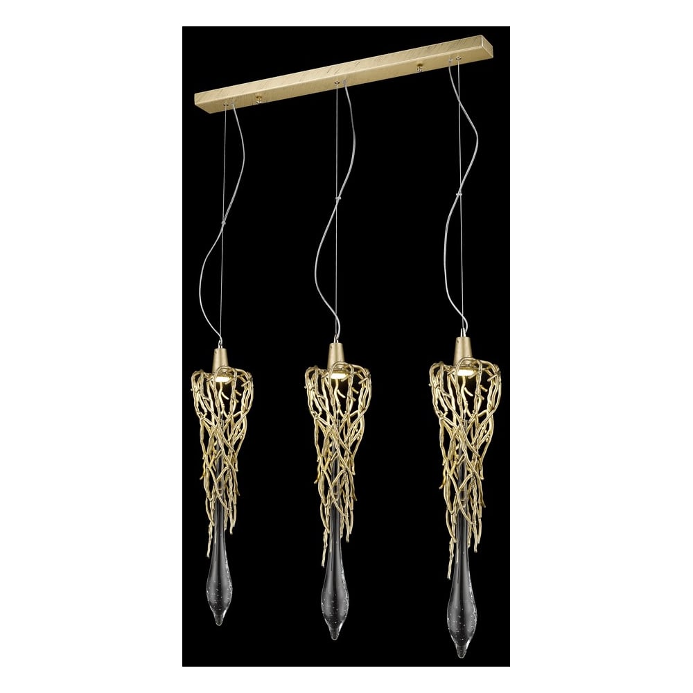 Изображение товара Подвесной светильник Wertmark DIVINA с 3 лампами бронза современный стиль