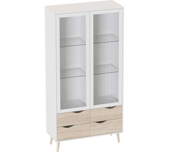 Изображение товара Шкаф-витрина двустворчатый Мебельград "Соната" гостиная 70409