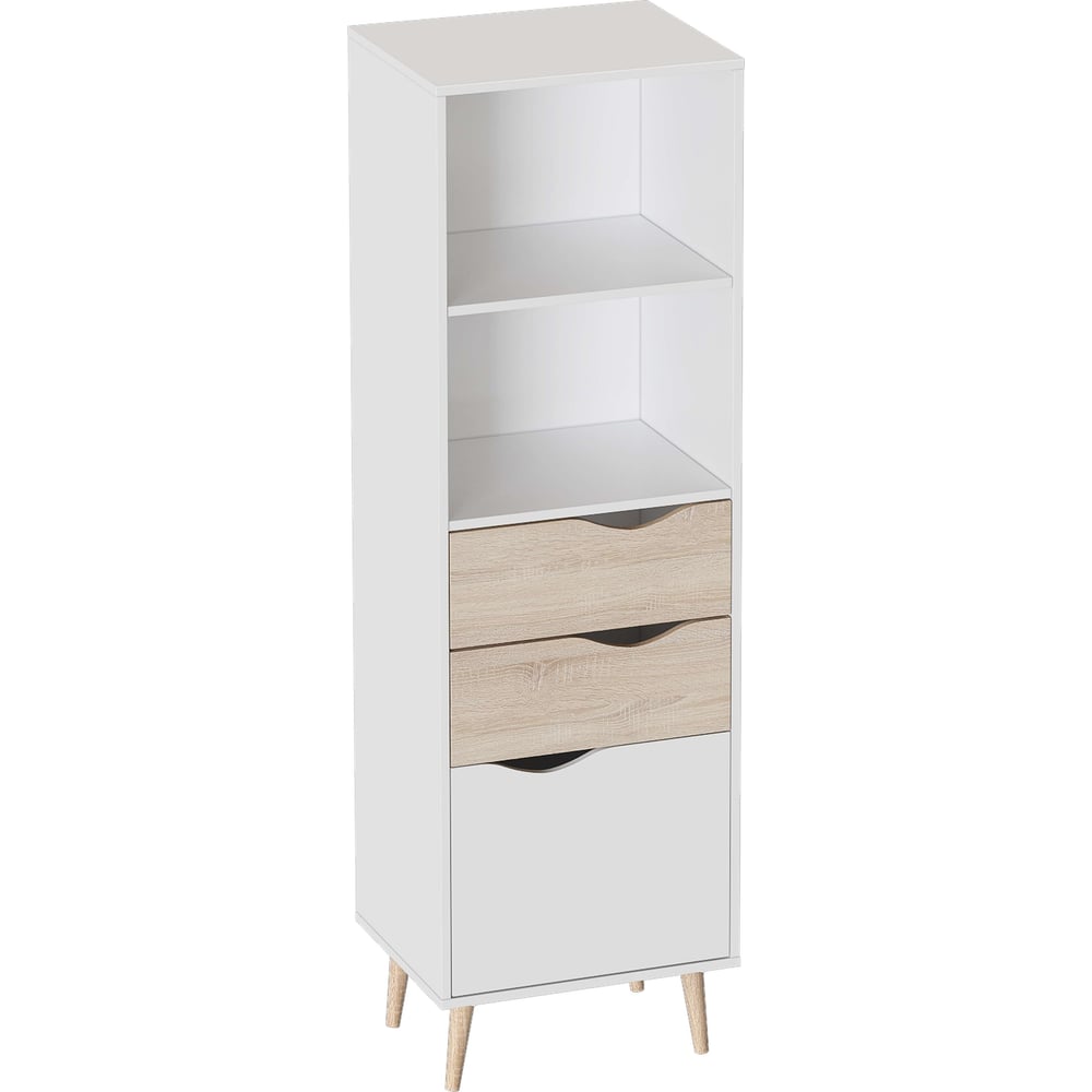 Изображение товара Шкаф-стеллаж Мебельград Соната гостиная 2 полки скандинавский стиль