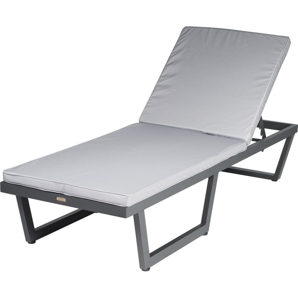 Изображение товара Шезлонг-лежак Callisto mobili с матрасиком, алюминий, серый
