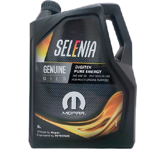 Изображение товара Моторное масло PETRONAS SELENIA DIGITEK PURE ENERGY синт. 0W30, 5л, ACEAC2, шт 70236MF2EU