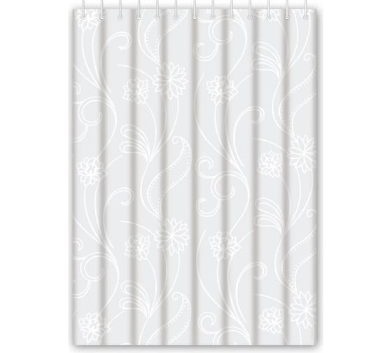 Изображение товара Штора для ванной HAIBA цветы HB75001