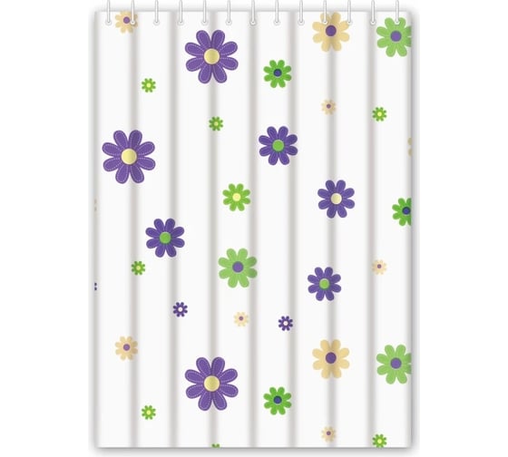 Изображение товара Штора для ванной HAIBA цветы HB75060