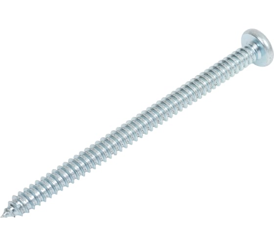 Изображение товара Саморез ZAMETAL 6.3х90 мм, с полукруг. гол., крест шлиц, DIN 7981, оц., уп. 50 шт. ZA100466