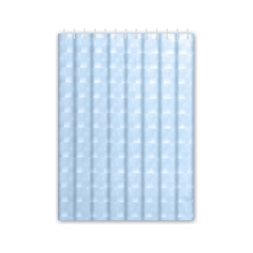 Изображение товара Штора для ванной HAIBA 3D HB75101-4 голубая с квадратным рисунком