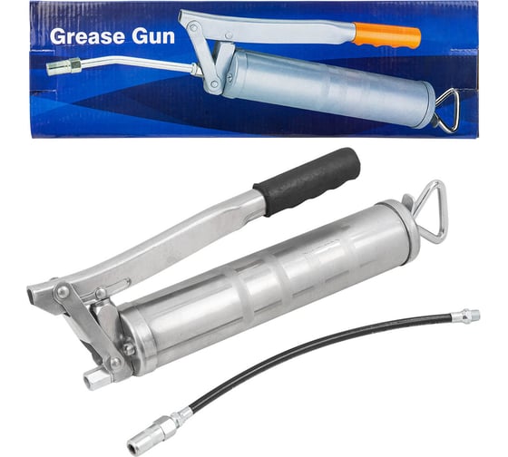 Изображение товара Шприц ручной для нагнетания густой смазки Rockforce с гибким шлангом (объем 450мл, длина шланга 300мм) RF-20450(59308)