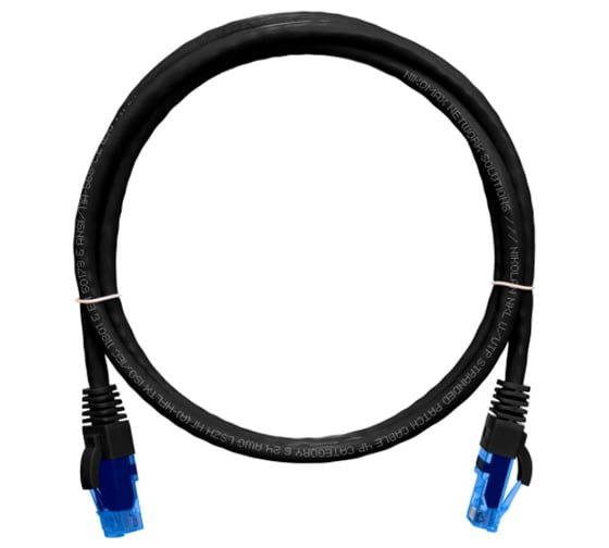 Изображение товара Шнур NIKOMAX U/UTP 4 пары, категория 6, 7х0,205мм, черный, 1м NMC-PC4UE55B-010-C-BK