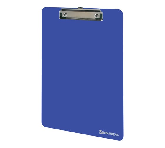 Изображение товара Сверхпрочная доска-планшет BRAUBERG SOLID с прижимом А4 315 х225 мм, 2 мм, синяя, 226823