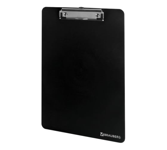 Изображение товара Сверхпрочная доска-планшет BRAUBERG SOLID с прижимом А4 315 х225 мм, 2 мм, черная, 226822