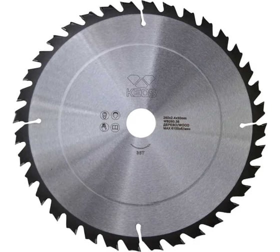 Изображение товара Диск пильный по дереву (260x30 мм; z36) KEOS WB260.36
