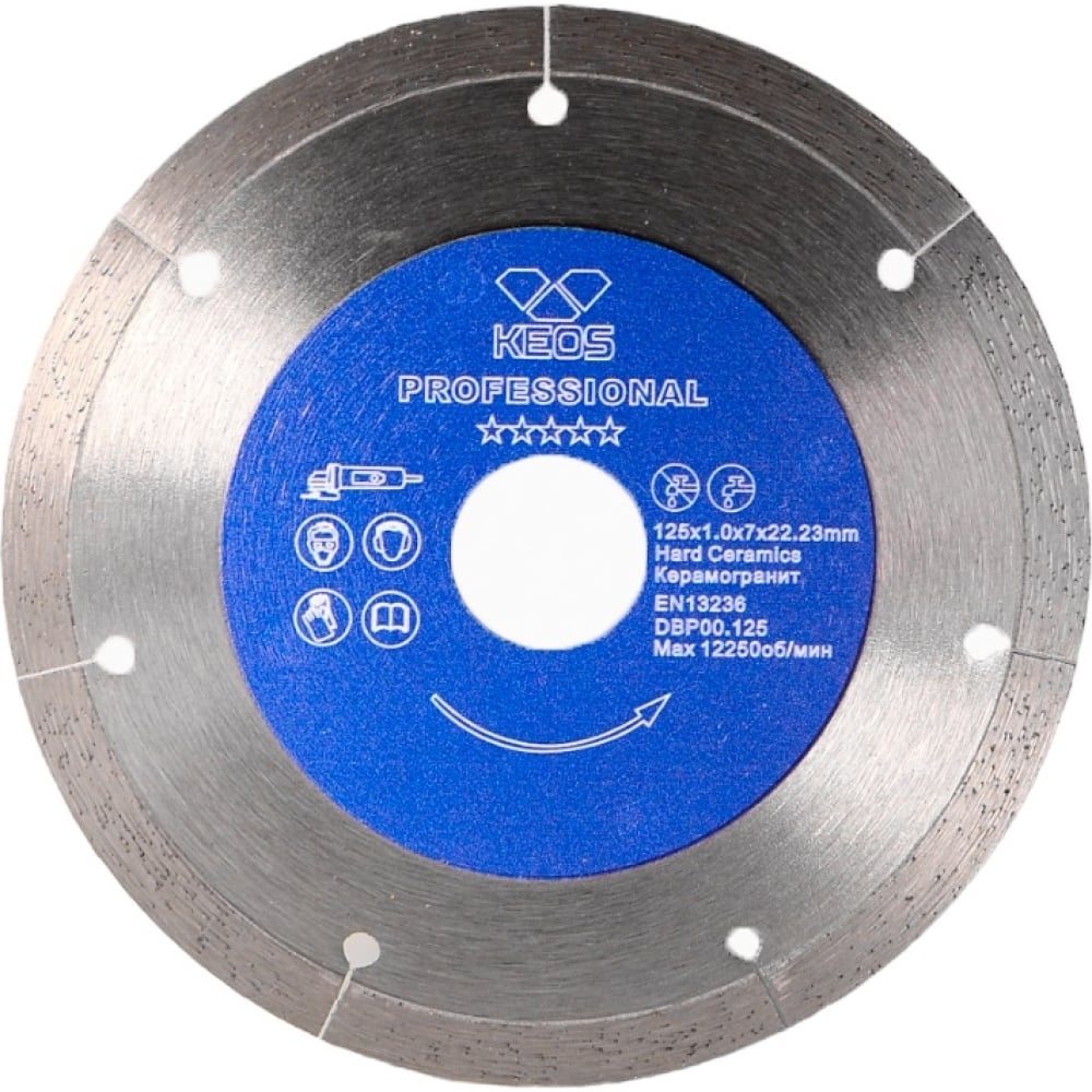 Сплошной алмазный диск по керамограниту KEOS алмазный диск по керамограниту для плиткорезов keos