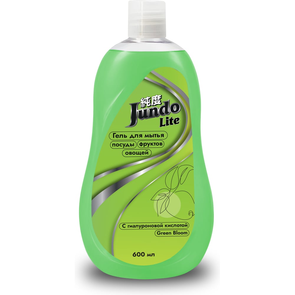 Изображение товара Гель для мытья посуды Jundo Lite Яблоко 0,6 л с дозатором гипоаллергенный