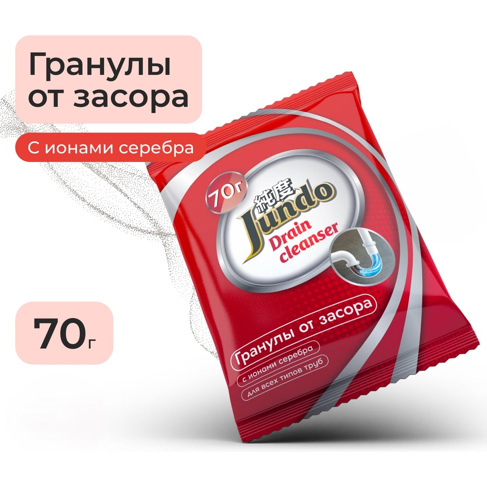 Изображение товара Средство для устранения засоров Drain Cleanser Jundo Premium 0,07 кг