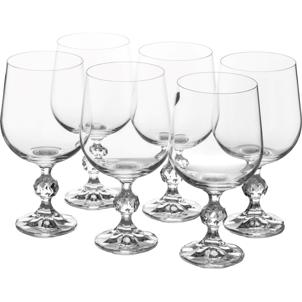 Изображение товара Набор бокалов для вины CRYSTALEX CLAUDIA 6шт 455мл богемный дизайн