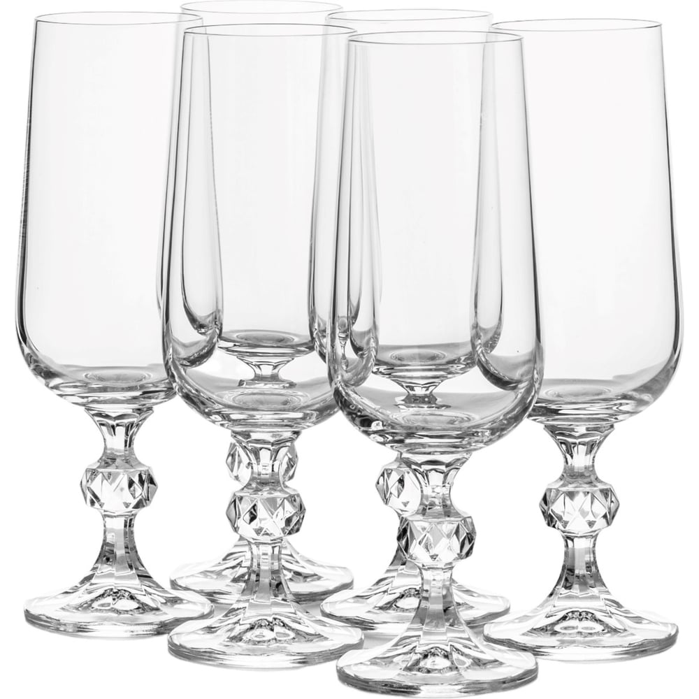 Изображение товара Набор фужеров для шампанского CRYSTALEX CLAUDIA 6 штук 180 мл