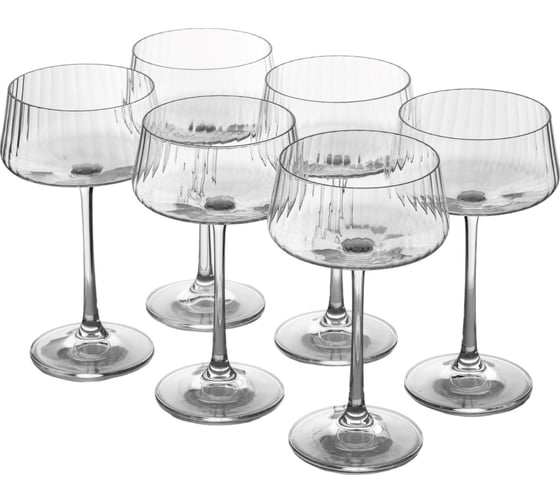 Изображение товара Набор бокалов для коктейля CRYSTALEX XTRA OPTIC 220мл 6шт CR220103XO